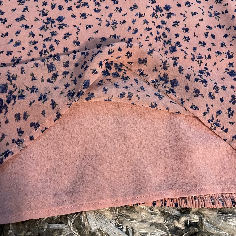 SOLD π Ruffle Lace-Up Floral Mini Dress β Windsor (M) π - Picture 9 of 11